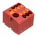 Moss LED power distribution block 7-pole 24A 600V red push-in terminal connector