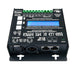 Moss LED Quad-LED HC DMX Decoder – Back View Showing 5-Pin XLR & Dual RJ45 DMX-512 Data Connectors, 4-Channel LED Output Terminal Block & Front Control Panel