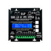 Moss LED Quad-LED HC DMX Decoder – Front Panel Detail: 4-Channel 8A 12–24V DC DMX-512 Decoder Showing LCD Display, RJ45 Pin Wiring Diagram & Variable Frequency Output for Film, Television & Stage Lighting