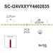Moss LED ShortCut FlexLEDslim 88 White 24V spec diagram 88 LEDs per meter 2.27cm cut point 5mm PCB bare wire