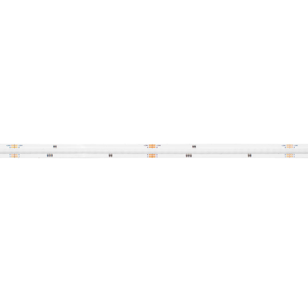 Moss LED SoftFLEX LED 784 RGBW 24V COB chip-on-board LED strip straight horizontal top-down view, unlit, on white background