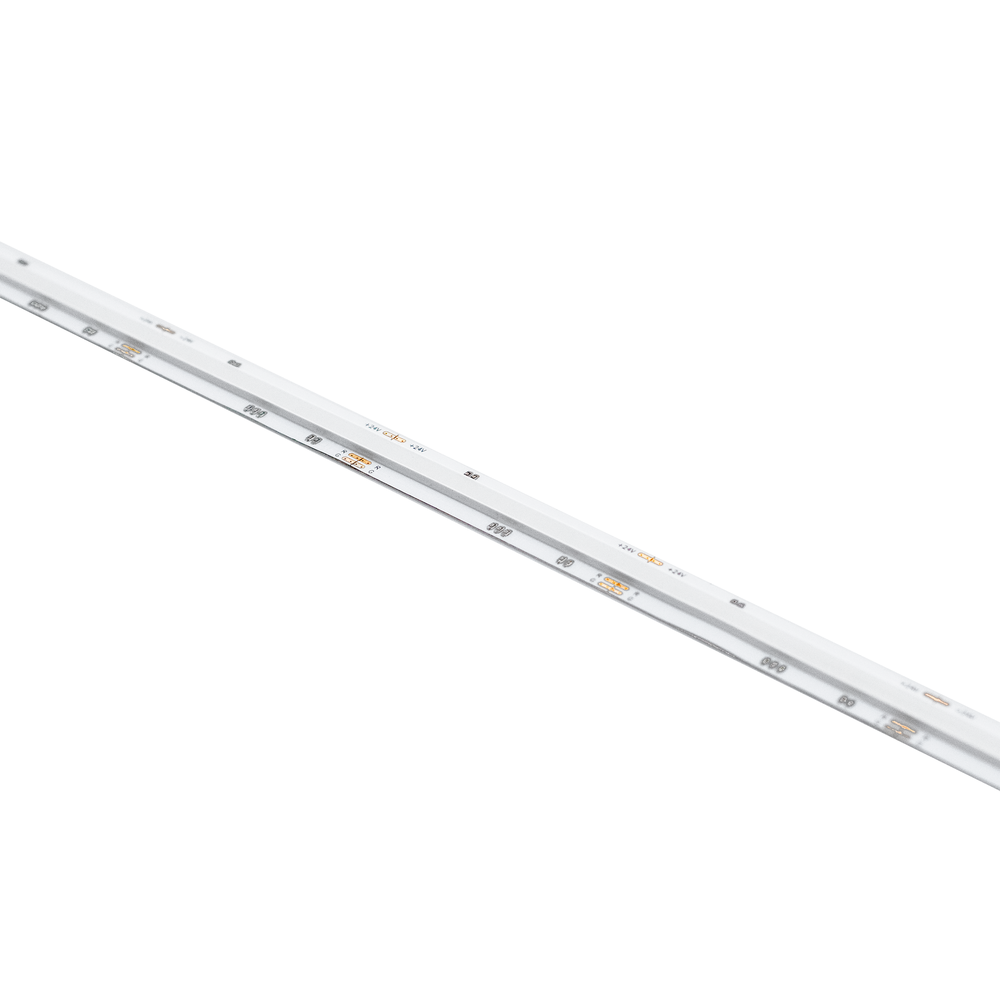 Moss LED SoftFLEX LED 1134 RGB 24V diagonal flat strip view white PCB COB RGB LED white background