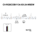 Moss LED SoftFLEX LED 1134 RGB 24V spec diagram 1134 LEDs per meter 5.55cm cut interval 12mm PCB bare wire