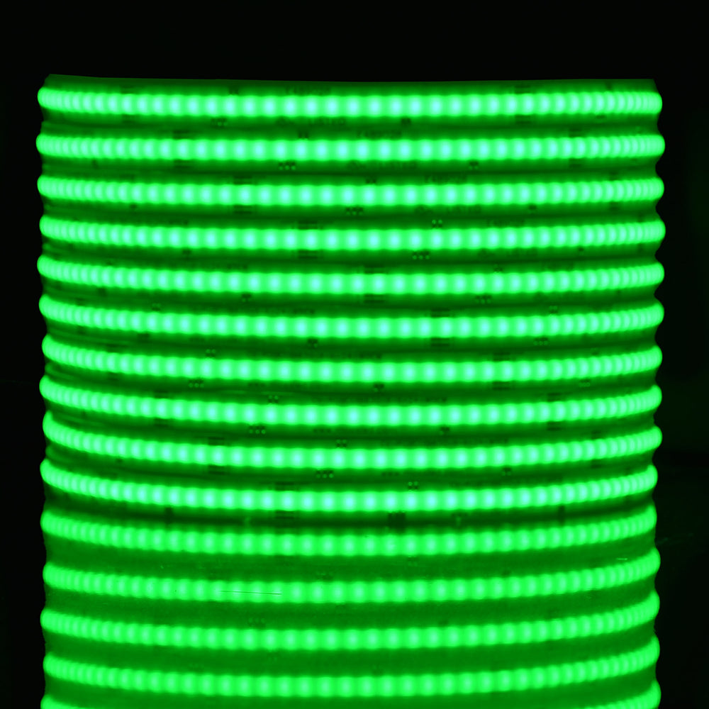 Moss LED SoftFLEX LED 630 RGB 24V illuminated coiled reel green color dark background