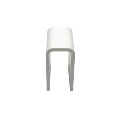 Moss LED white steel plate side view showing U-shaped bent profile for neon heart sign mounting base on white background