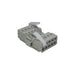 Angle view of MossLED 5-position pluggable quick release terminal block connector showing locking lever mechanism