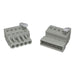MossLED pluggable quick release 5-position terminal block connector pair in gray for LED strip wiring