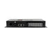 Moss LED VentiQuattro 24-channel DMX LED dimmer side view showing 5-pin DMX XLR connector, dual RJ45 network ports, and DC power input jack