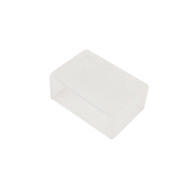 Moss LED waterproof FlexLED end caps 10mm silicone sealed clear transparent cap white background