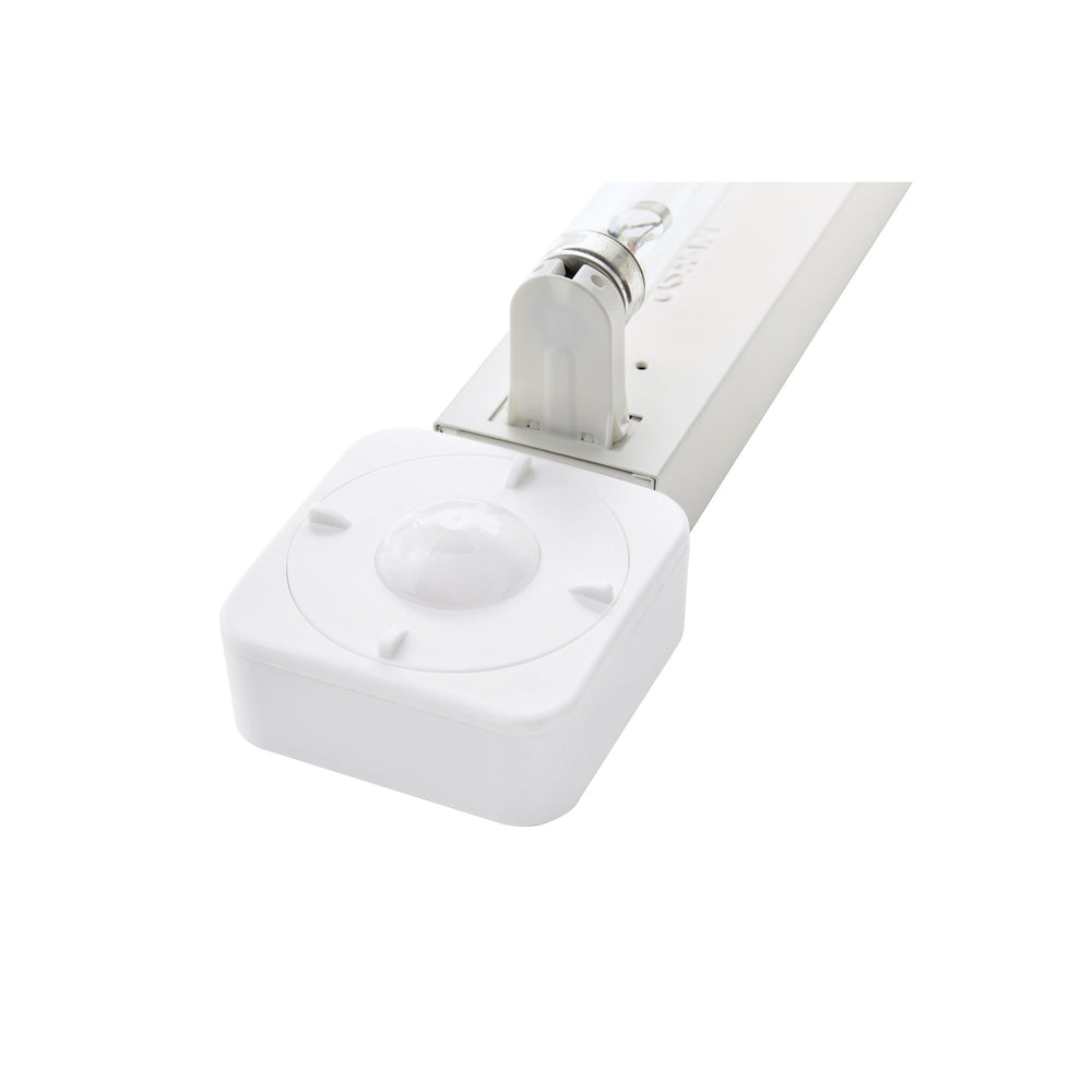 Osram AirZing PRO 5030 UNIV motion sensor and lamp holder close-up detail on white housing