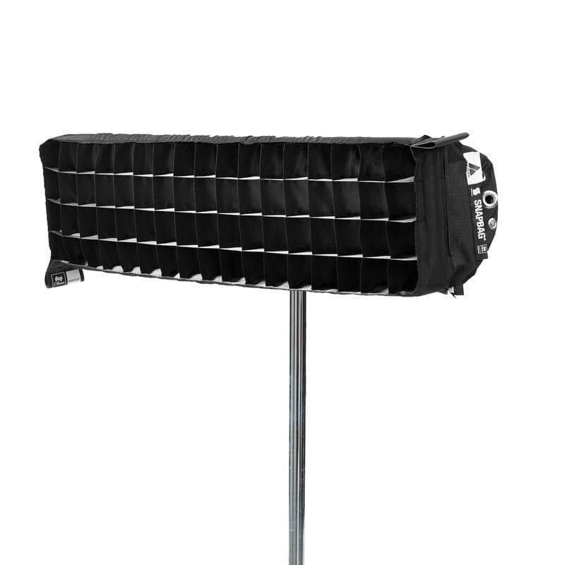 SNAPGRID 40 degree light control grid for SNAPBAG SBAT41 single tube Astera AX1 and Titan mounted on stand black fabric honeycomb