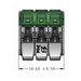 WAGO 221-413 technical drawing showing 3-position spring-loaded quick-clamp splice connector dimensions 18.60mm width front view engineering diagram