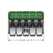WAGO 221-415 technical drawing showing 5-position spring-loaded quick-clamp splice connector dimensions 29.80mm width front view engineering diagram