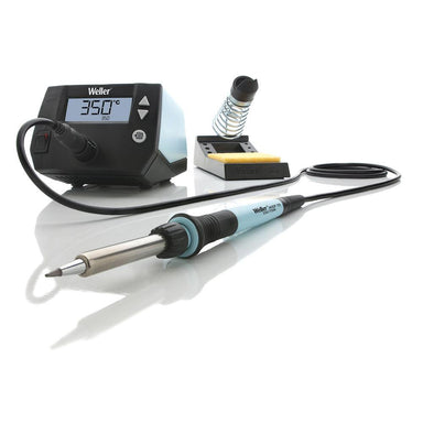 Weller 1010NA digital soldering station 70W with soldering iron safety rest brass sponge and digital temperature display at 350 degrees