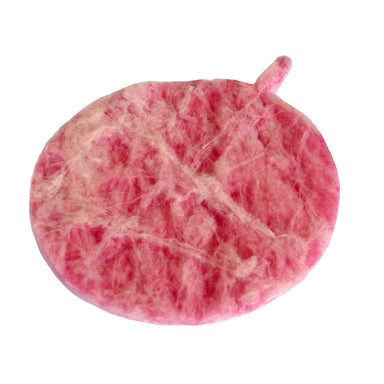 Weller T0053642199 replacement soldering sponge round pink textured cellulose cleaning pad for soldering iron tip maintenance and cleaning on white background