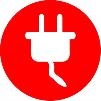 Wired to LED Dimmer Installation Service, Electrical Plug Icon on Red Circle, Custom Wiring Service for DC Male Tail, Female DC Output Connector, and HLG Power Supplies