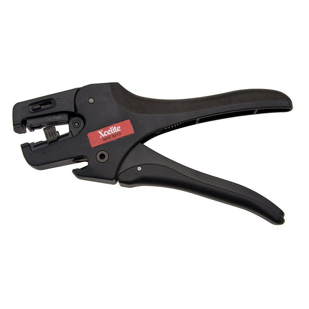 Xcelite SAS3210 self-adjusting precision wire strippers with black fiberglass handle for 32 to 10 AWG wire stripping