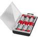 Xcelite XP600 precision screwdriver kit with 6 chrome vanadium screwdrivers in open carrying case featuring red no-roll handles